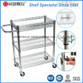 3tiers Cajones de acero cromado ajustable Rack Trolley